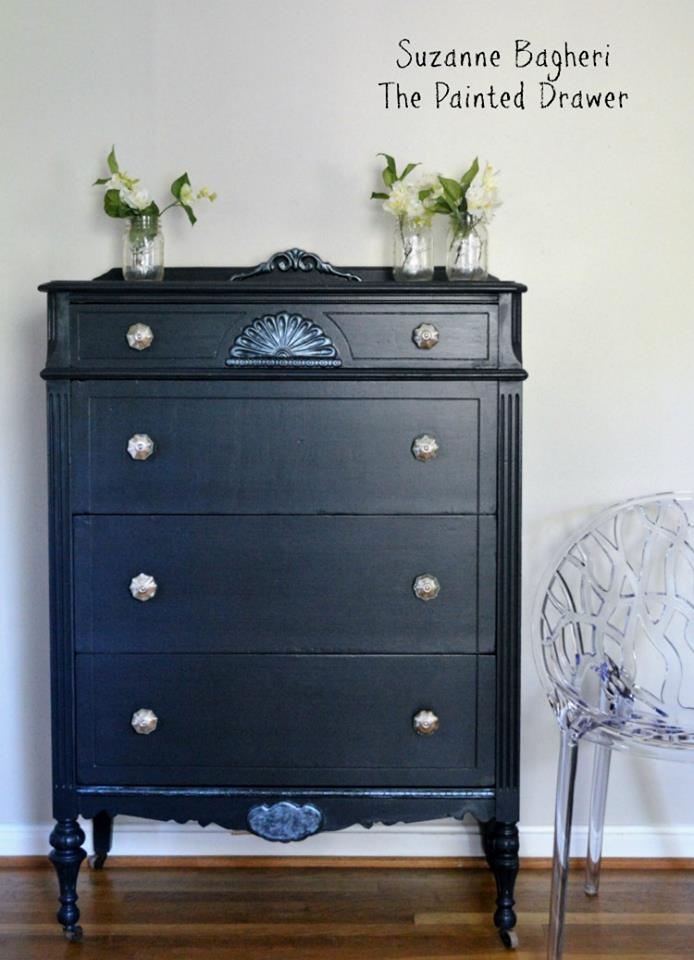 Midnight Blue Chalk Style Paint Dresser General Finishes Design Center
