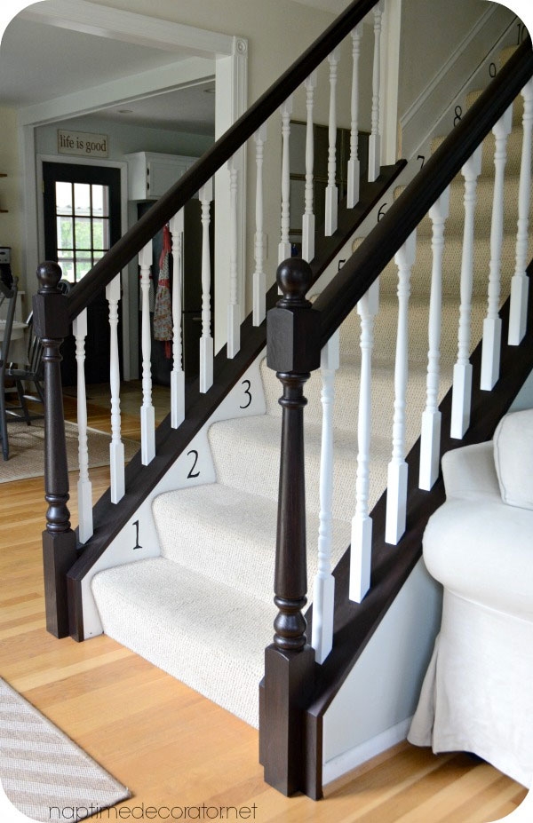 Banister Restyle in Java Gel Stain General Finishes Design Center