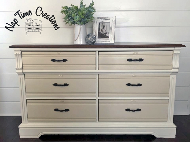 Antique White and Linen Dresser General Finishes Design Center