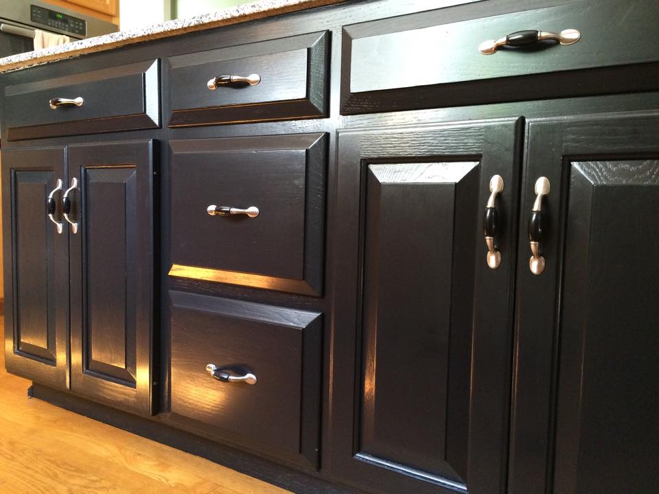 Black Gel Stained Cabinets General, Black Stained Cabinets