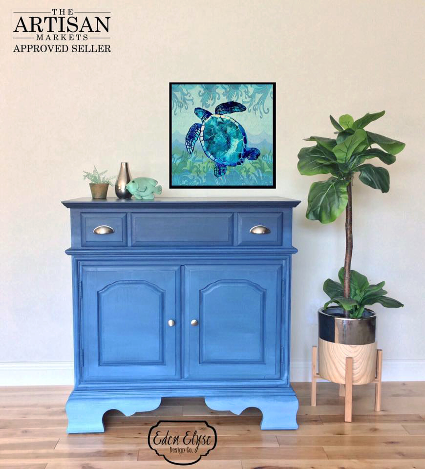 Ombre Dresser In Shades Of Coastal Blue General Finishes Design