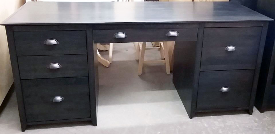 Black Gel Stained Desk General, How To Stain A Desk Black