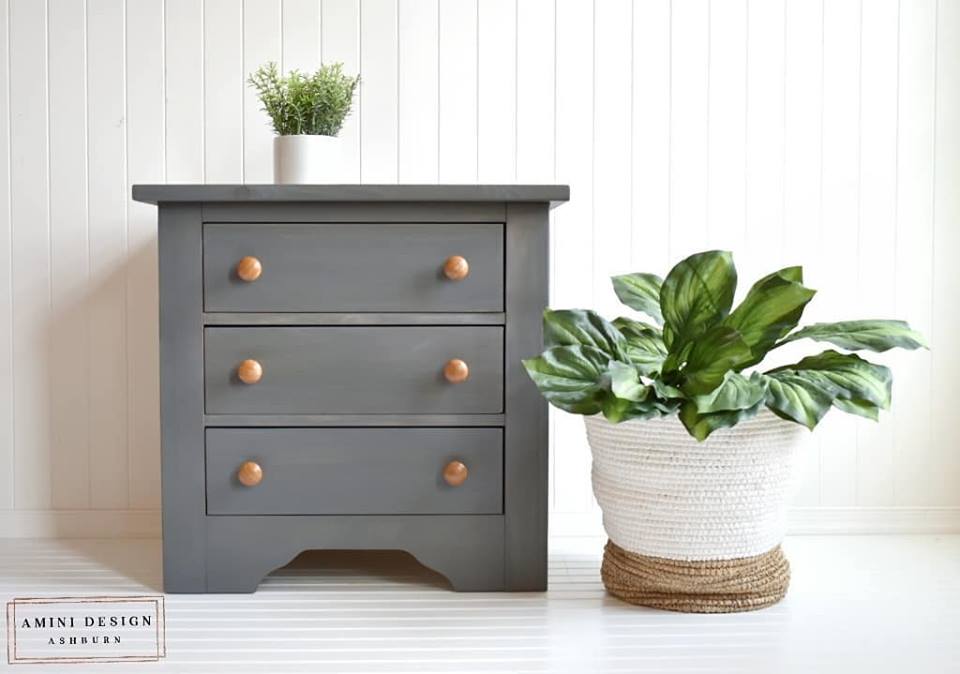Vintage Broyhill Dresser In Gray Gel Stain General Finishes