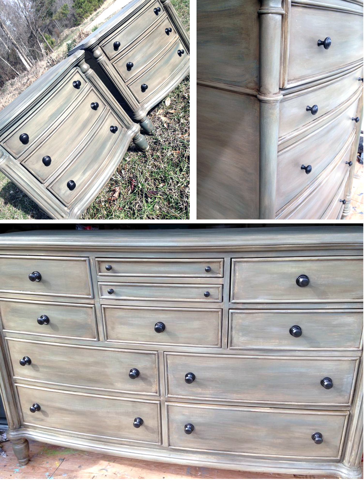 Custom Distressed Gray Bedroom Set General Finishes Design Center