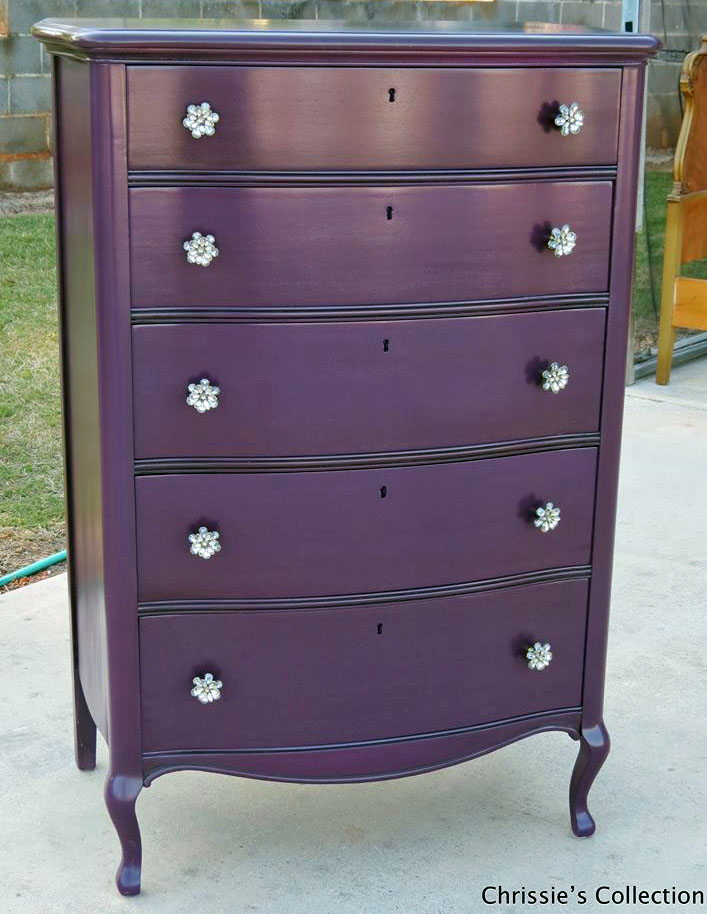 Evening Plum and Lamp Black Chest of Drawers | General ...