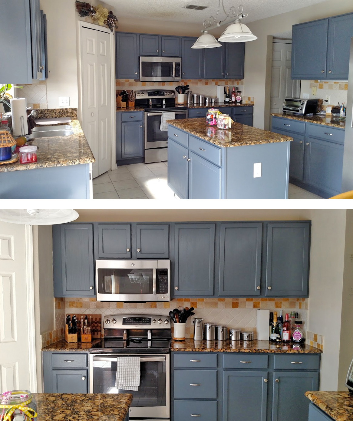 Kitchen Makeover in Gray Gel Stain | General Finishes ...