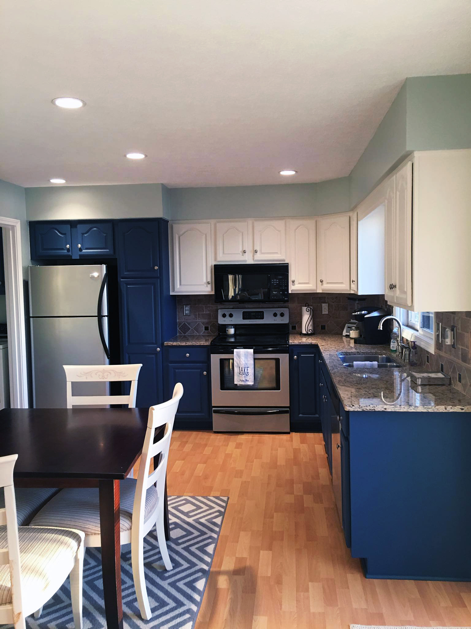 Kitchen Cabinet Makeover in GF Custom Mixed Milk Paint ...