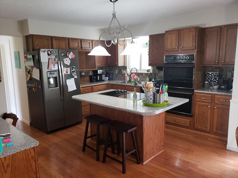 Creatice Old Kitchen Cabinets Makeover for Large Space