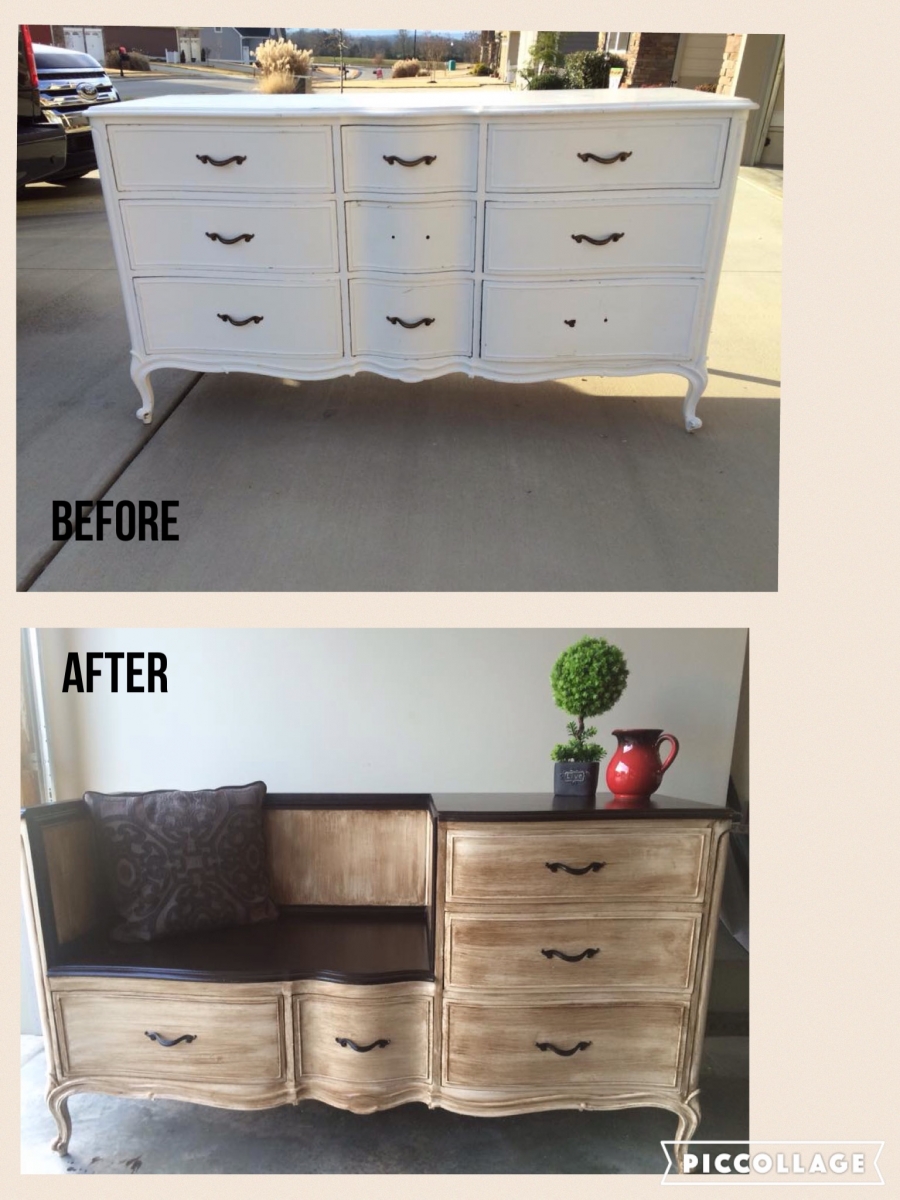 Dresser Into Bench Repurposing | General Finishes Design 