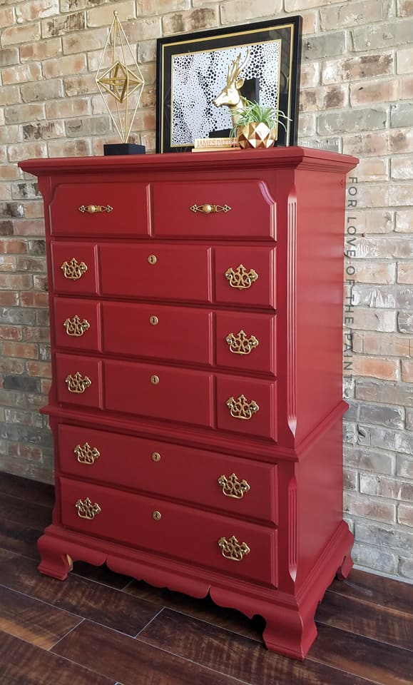 Gorgeous Chest of Drawers Decked in Brick Red | General Finishes Design