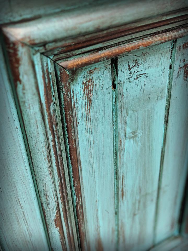 patina green cabinet