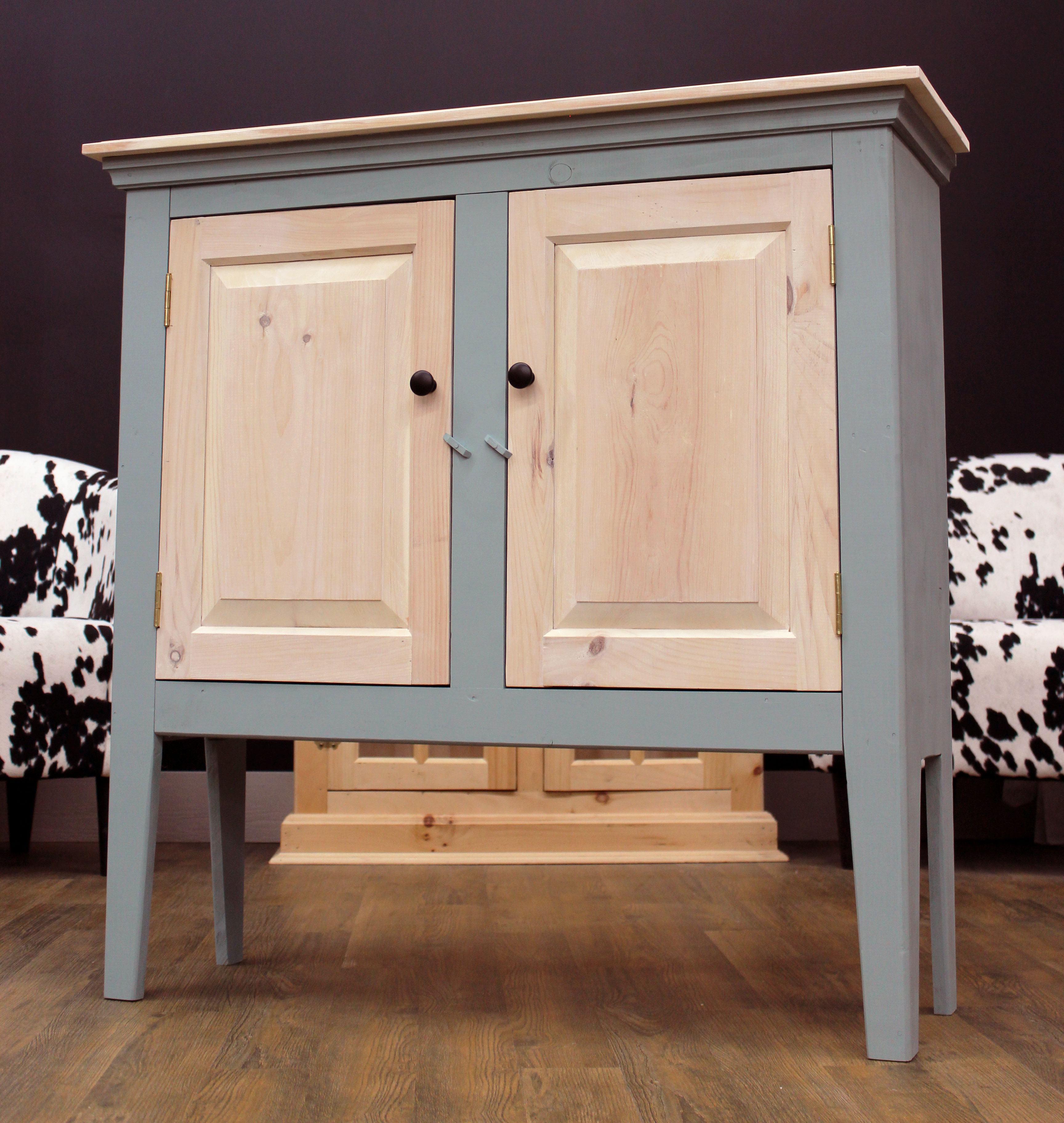 Persian Blue and Whitewash Water Based Stain Cabinet ...