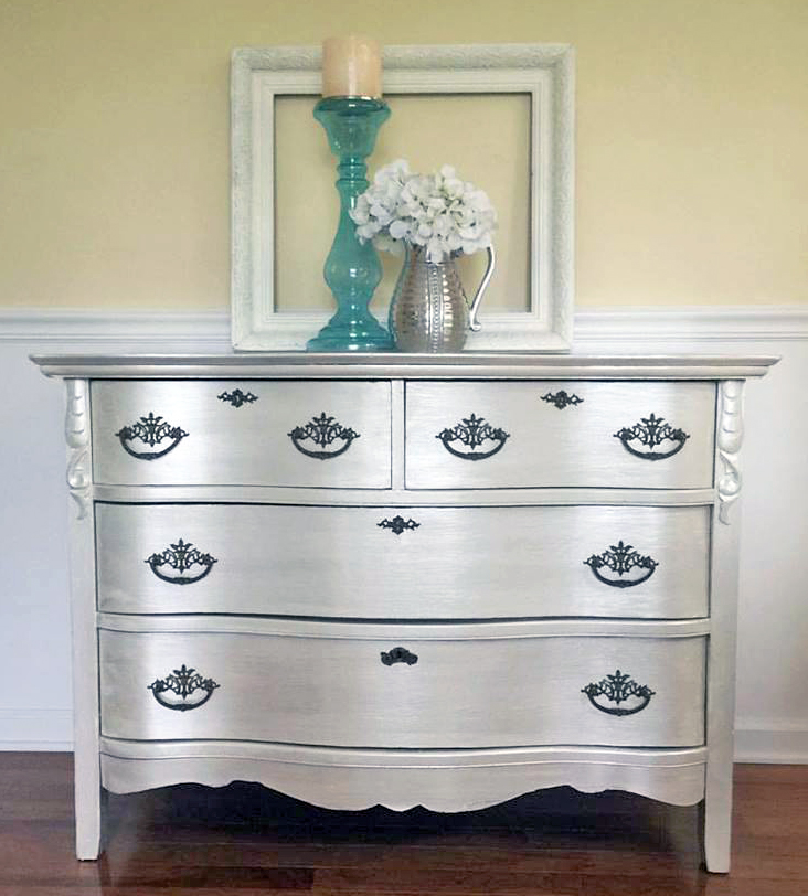 Two-Tone Dresser with Chalk Paint and Pearl Plaster