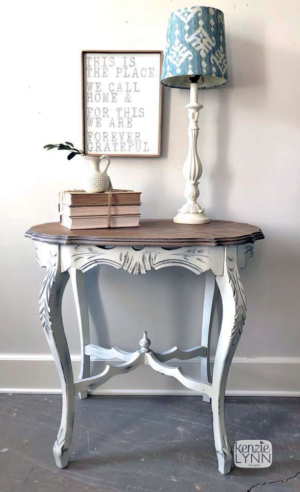 Detailed Carved Antique White Side, How To Paint An Antique Table