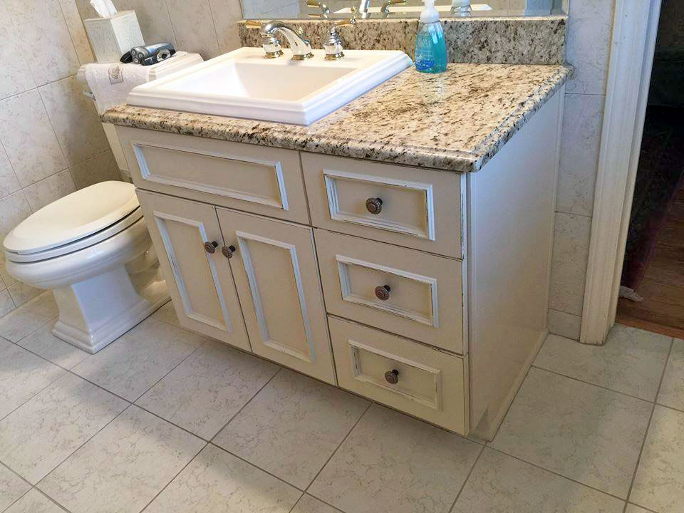 Distressed Linen Bathroom Vanities, Distressed White Bathroom Vanity Cabinet