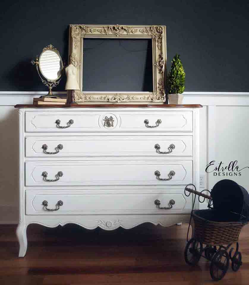 Empire Dresser Refinished in Old White Chalk Paint – Shizzle Design