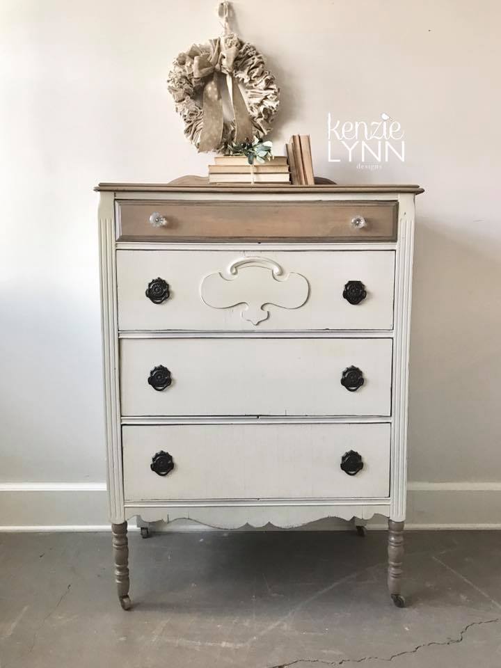 Antique Dresser In White, How To Repaint An Antique Dresser