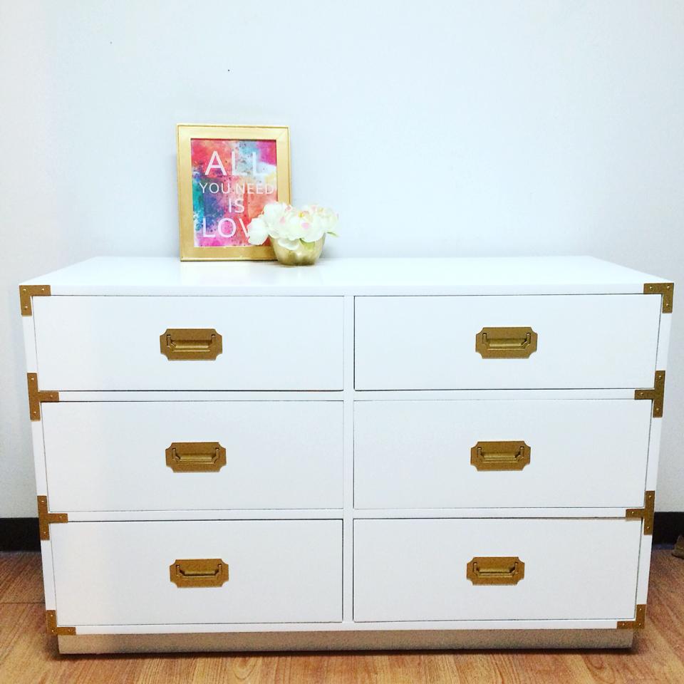 Dixie Campaign Dresser In Snow White Milk Paint General Finishes
