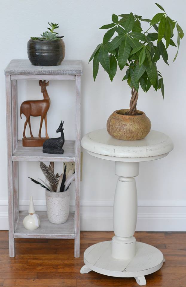 Plant Stand in Antique White Milk Paint | General Finishes Design Center