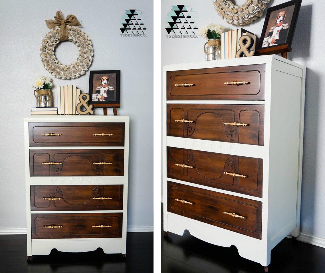 Dresser In Java Gel Stain And Antique White Milk Paint General