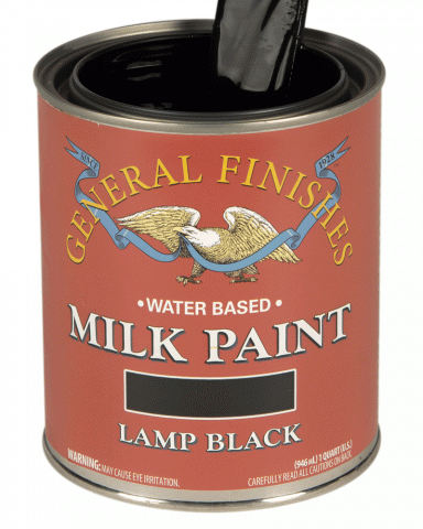 General Finishes Milk Paint, Quart, Lamp Black