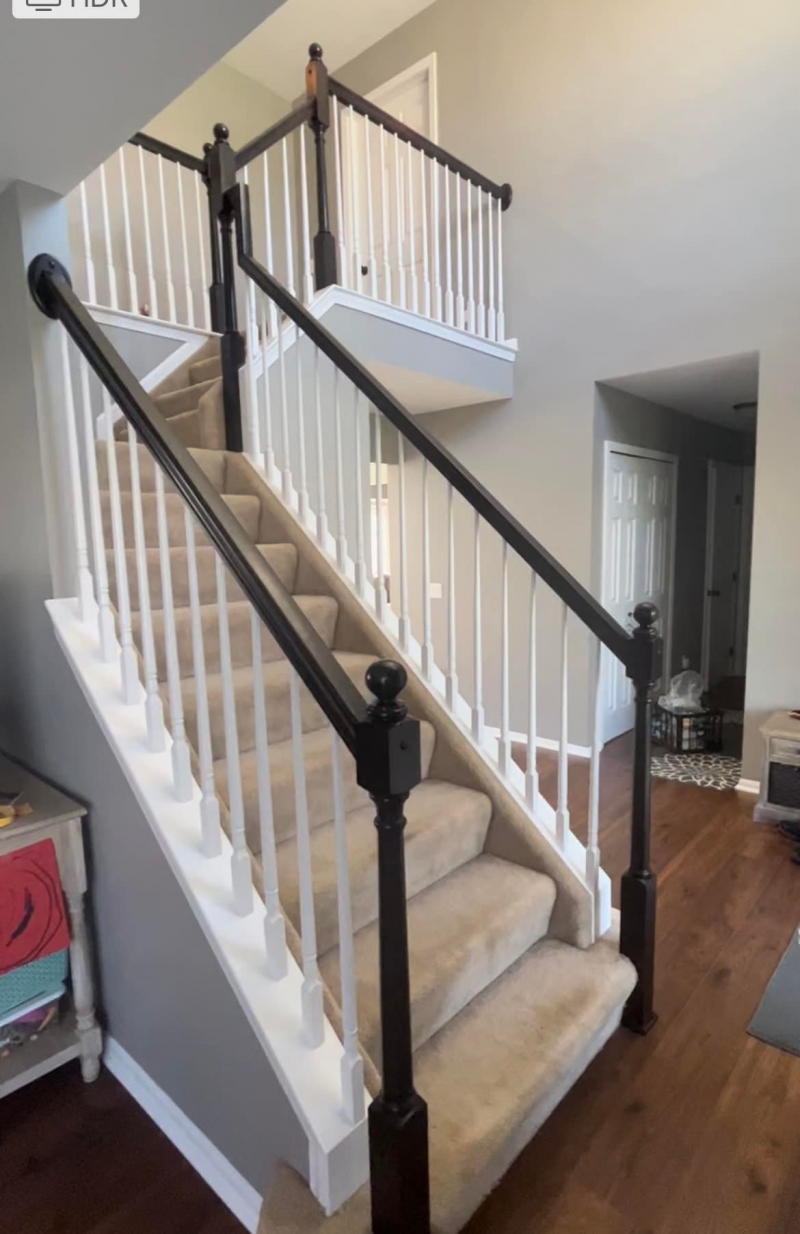 Java Gel Stain Stair Railing Update General Finishes Design Center   Gf Scd Gel Stain Erin 20220907 Thrifty Designs Stairs Java Oil Based Gel Stain General Finishes 