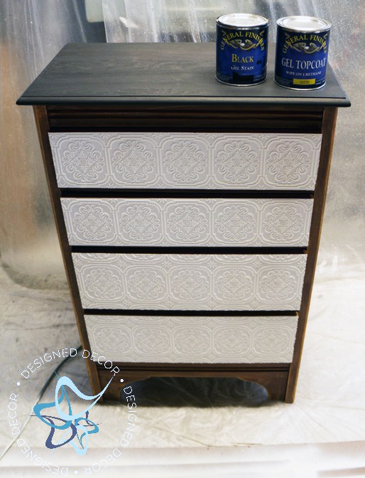Decoupaged Wallpaper Dresser With Gf Chalk Style Paint And Pearl