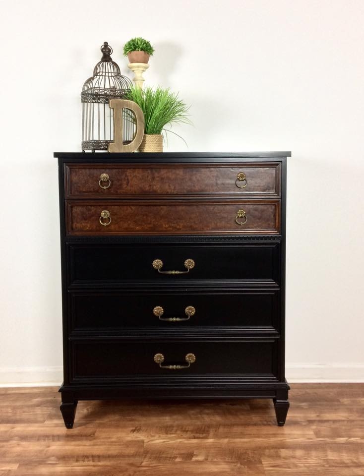 Lamp Black And Medium Brown Dye Stained Dresser General Finishes