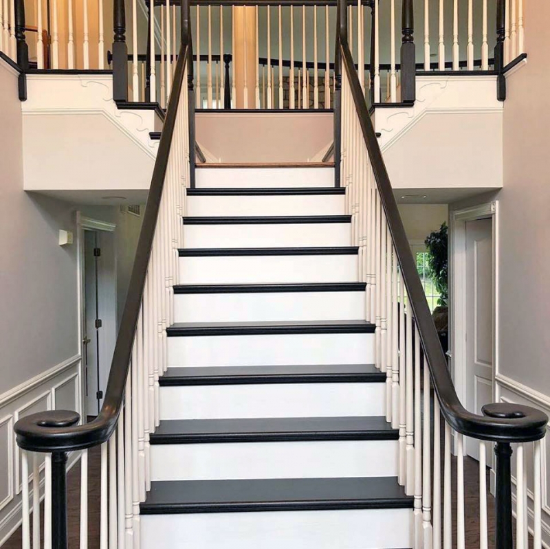 Black Gel Stain Stair Makeover | General Finishes Design Center