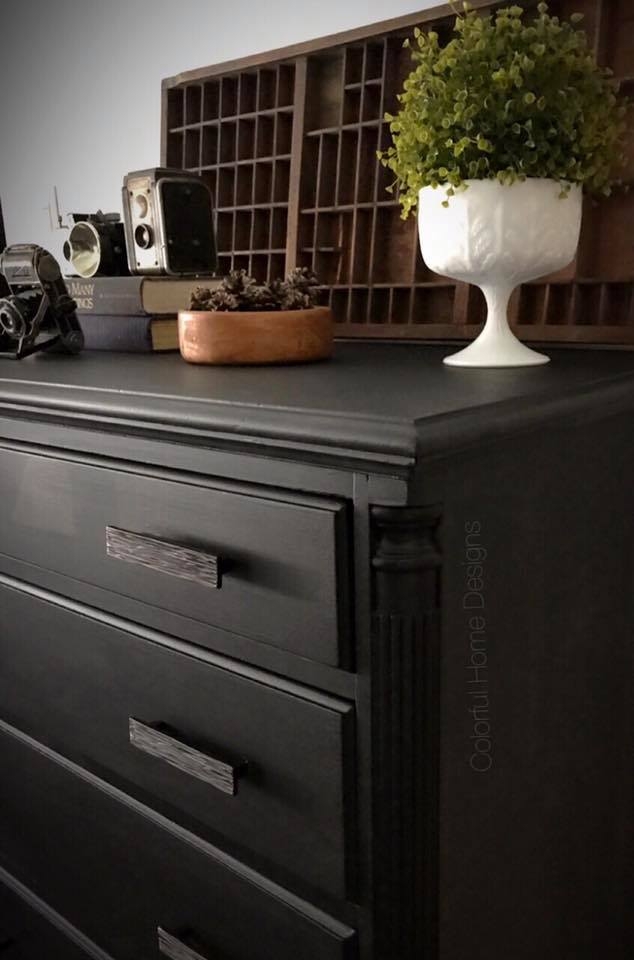 Flat black best sale dresser