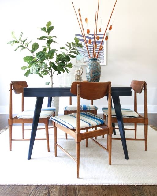 modern painted dining table