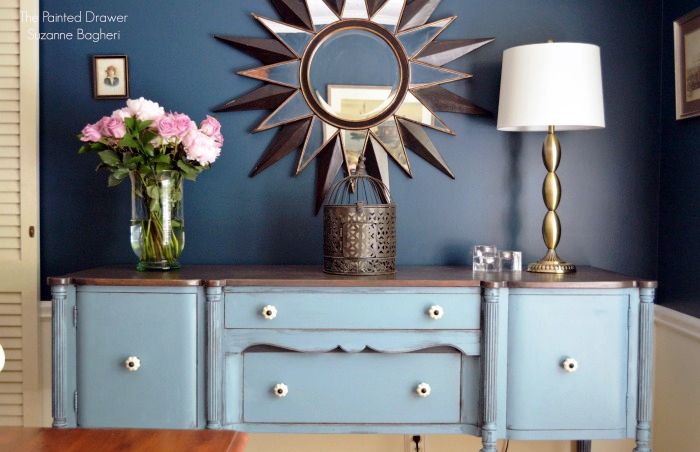 chalk paint dining room sideboard