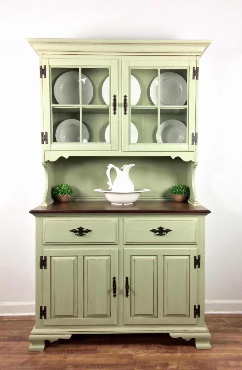 Hutch In Bayberry Green Chalk Style Paint Glazing General Finishes   Scd Chalk Style Paint Green Mikayla 20170620 Painted Paradise Hutch Bayberry Green Chalk Style Paint Antique White Milk Paint Van Dyke Brown Glaze Effects Java Gel Stain General Finishes 