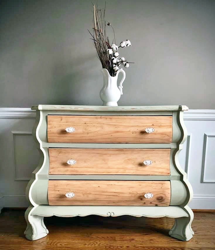 Custom Green and Natural Wood Dresser General Finishes Design Center