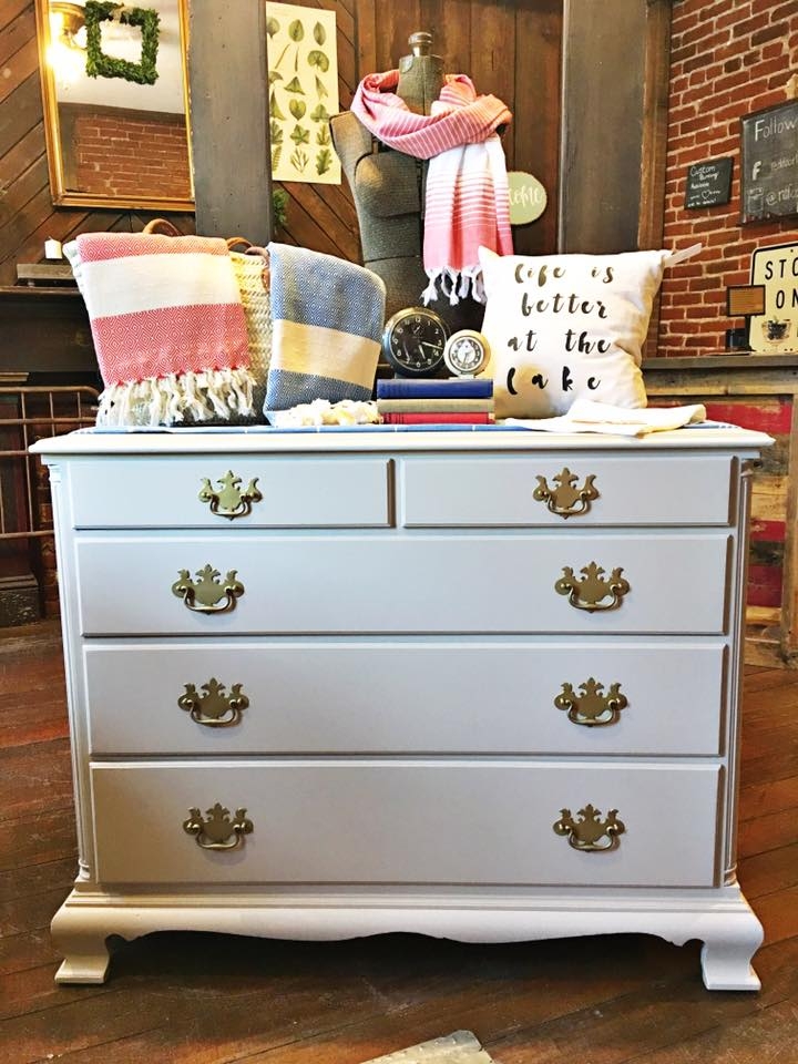 Cute Dresser in Custom Mix of Millstone Snow White General