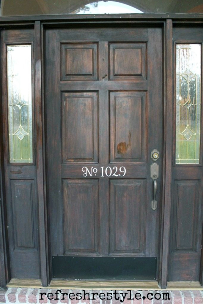 Front Door Makeover with Java Gel Stain General Finishes 