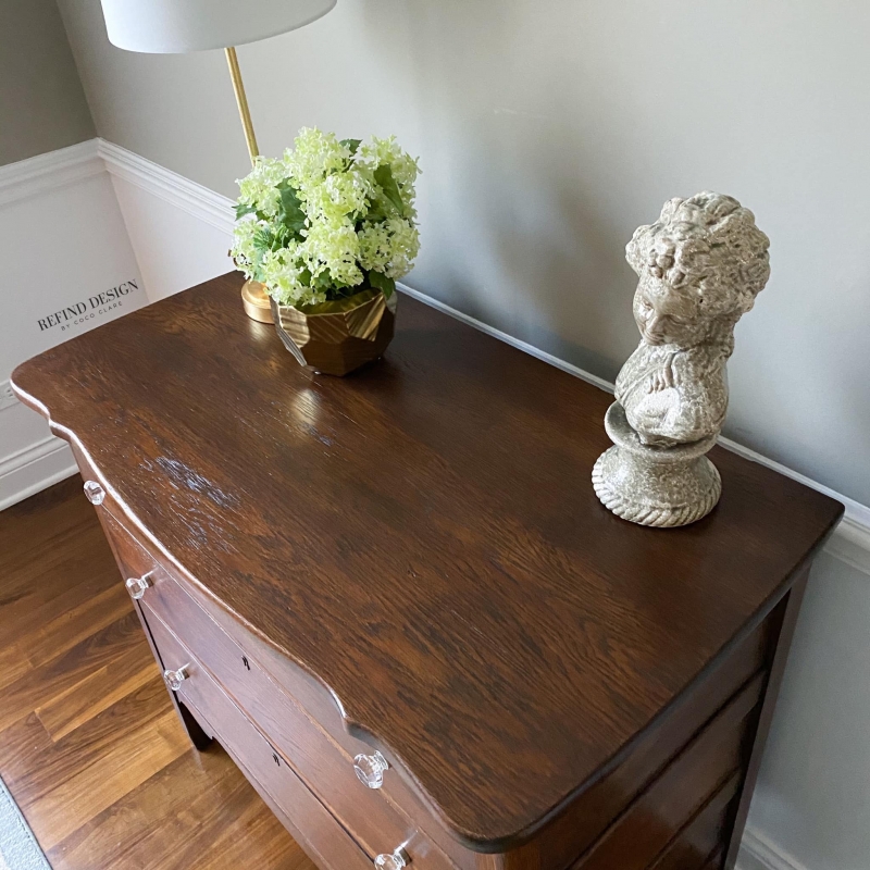 Antique Walnut Gel Stain Oak Dresser | General Finishes Design Center