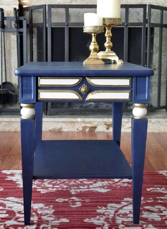 Modern blue end online table