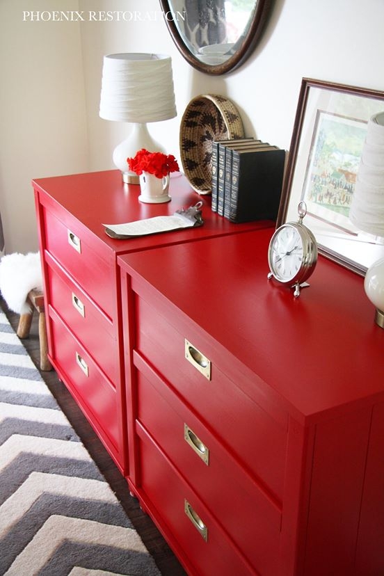 Gorgeous Holiday Red Dresser Set General Finishes Design Center