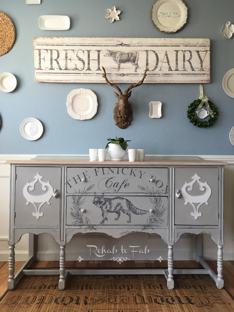 The Finicky Fox Chalk Style Paint Buffet General Finishes Design Center   Scd Gray Chalk Style Paint Erin 20170327 Rehab To Fab Buffet1 Limestone Chalk White Chalk Style Paint General Finishes 