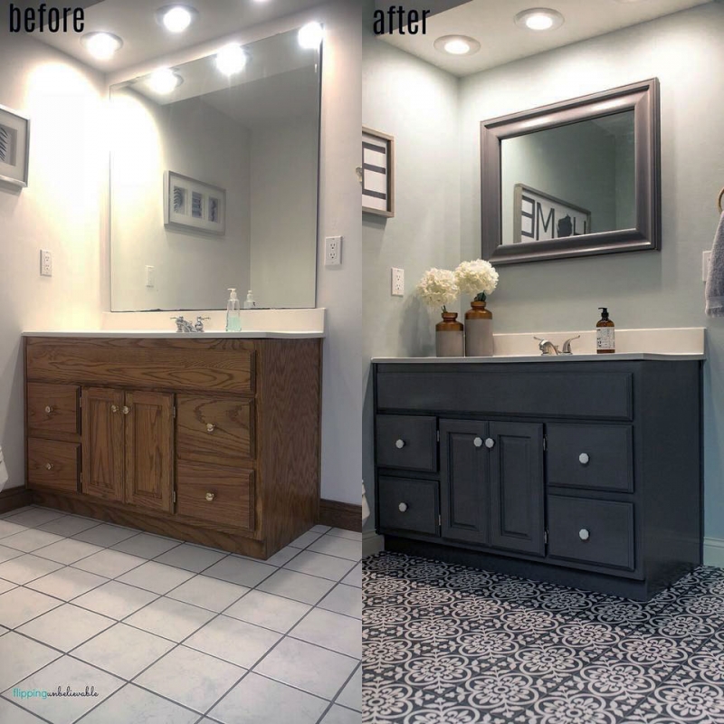 Driftwood Bathroom Vanity Transformation | General Finishes Design Center