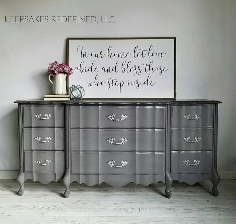 Custom Gray glazed French Provincial Dresser | General ...