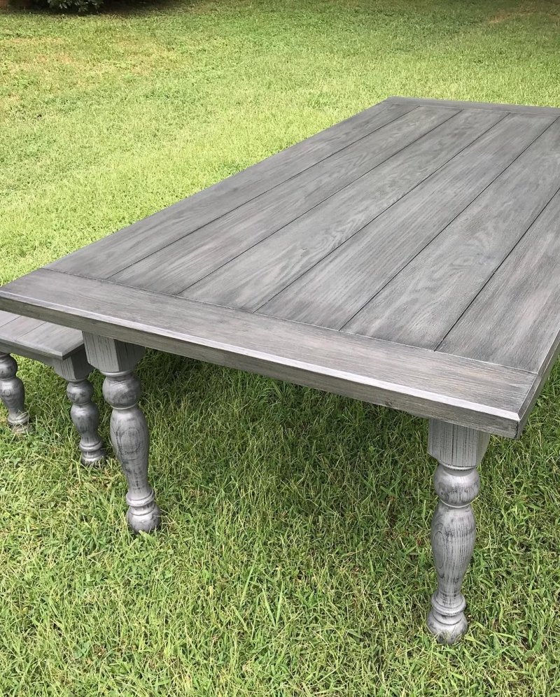 Gray Farmhouse Table General Finishes Design Center   Scd Gray Water Based Stain Erin 20181123 Edge Wood Studio Table Lamp Blakc Driftwood Milk Paint Weathered Gray Water Based Stain General Finishes 