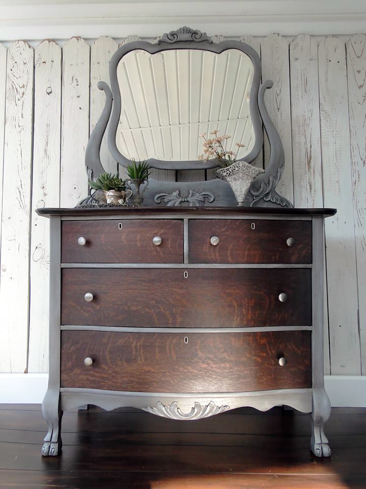 Antique outlet gray dresser
