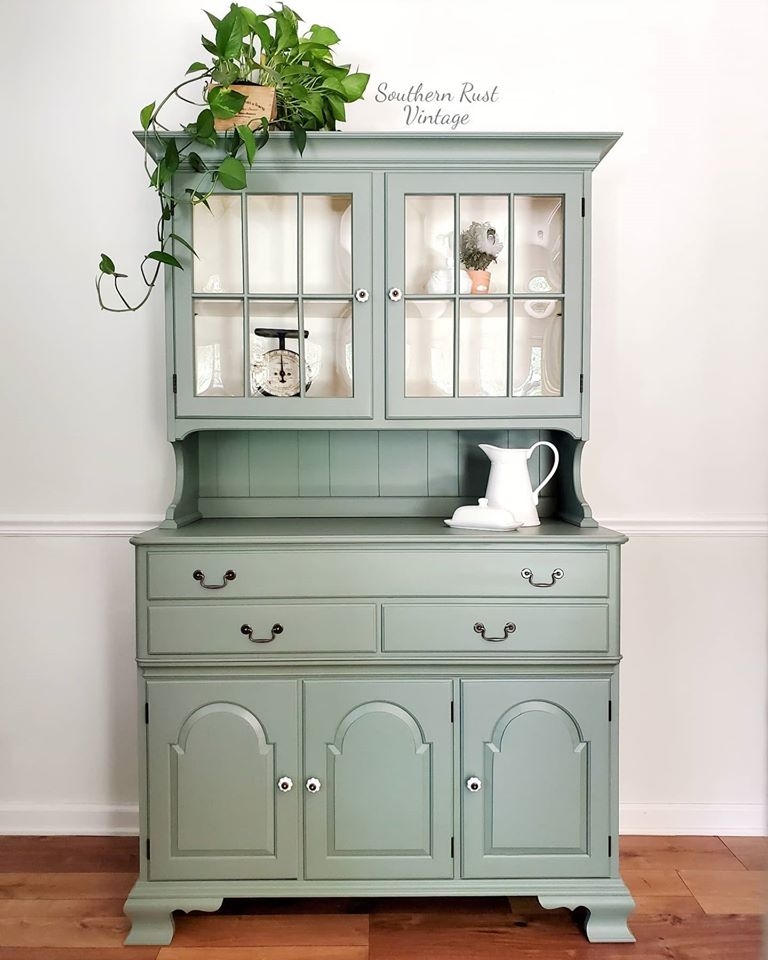 Custom Eucalyptus Green Hutch General Finishes Design Center