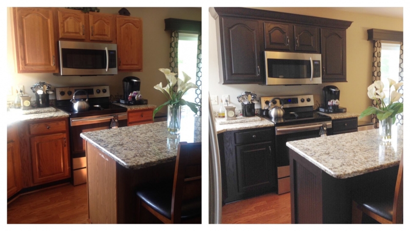 Dark Chocolate Milk Painted Kitchen Cabinets | General Finishes Design