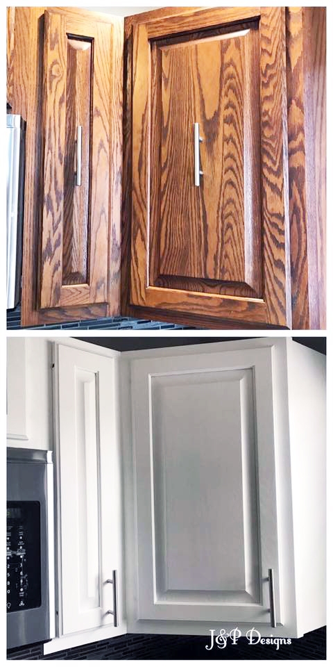 Kitchen Cabinet Makeover With General Finishes Snow White And Kitchen Cabinet Makeover With General Finishes Snow White And Queenstown Gray Milk Paint