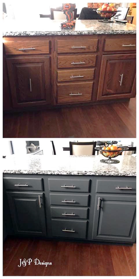 Kitchen Cabinet Makeover with General Finishes Snow White ...