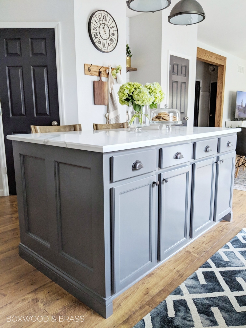 Snow White Cabinets and Driftwood Island | General Finishes Design Center