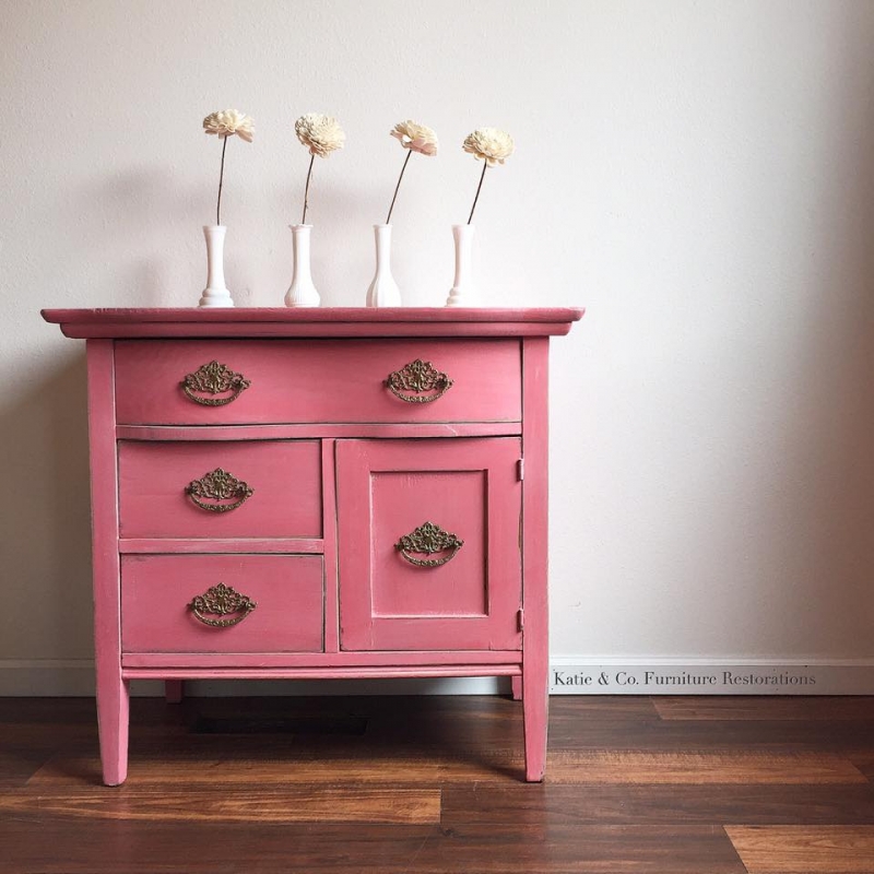 Bright Bedside Tables in Coral Crush and Apricot | General Finishes ...